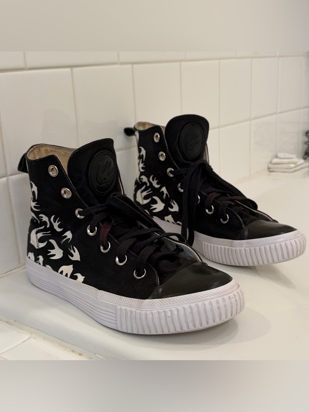 Unisex MCQ by Alexander McQueen High Top Swallow Vulc Sneaker